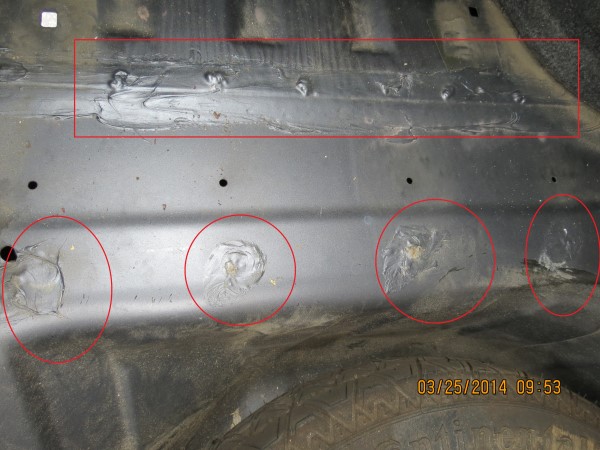 Nissan Altima Bad Weld & Duct Tape on Frame