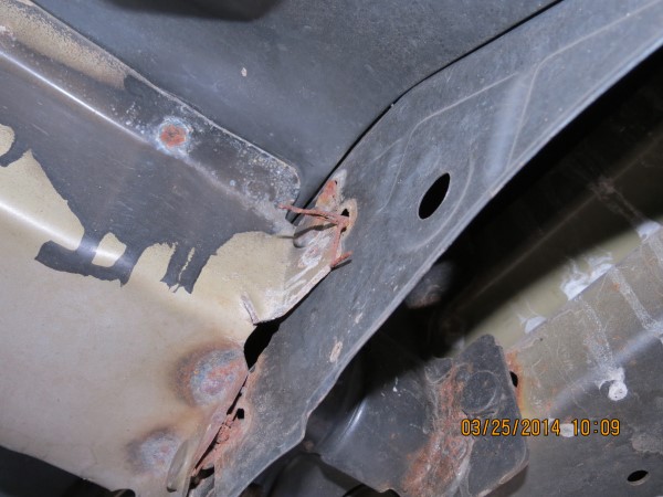 Nissan Altima Rusted Weld Points